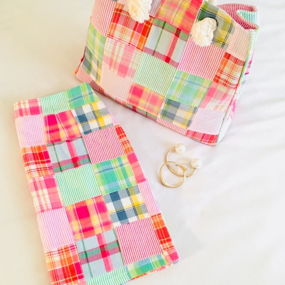 Just Madras Handbags - Just Madras Pink Patchwork Tote Handbag